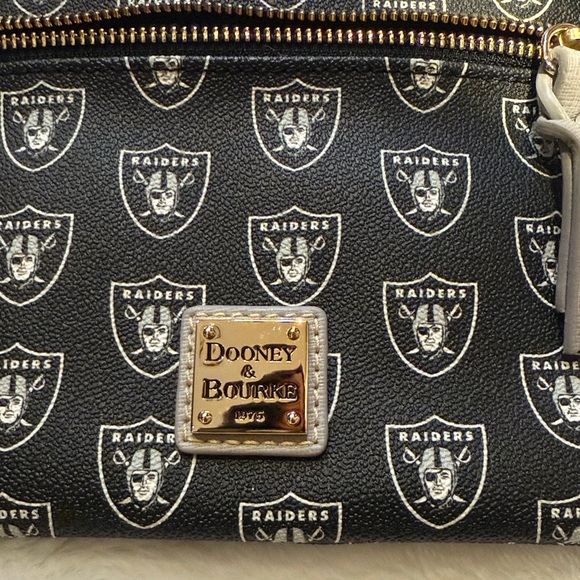 Las Vegas Raiders Dooney & Bourke Black and Gray Crossbody Bag - Picture 2 of 4